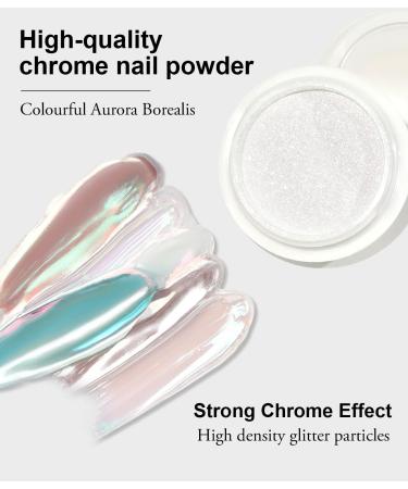 Bishengyf Chrome Nail Powder Set - 12 Colors Pearl & Rose Gold Metallic Glitter for Stunning Nail Art | Upgrade Your Manicure with Spiegel Effect & Sponge Sticks - Buy Online on GoSupps.com