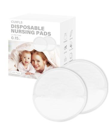 Ultra-Thin Disposable Nursing Pads Highly Absorbent and Breathable Breastfeeding Pads Comfortable Wear Essentials for Moms (200 Count)