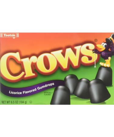 Crows Licorice Flavored Gumdrops (Pack of 3) 6.5 oz Theater Boxes