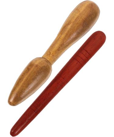 Minkissy Wooden Massage Tools - 4 Piece Hand Roller & Foot Massager for Acupuncture & Therapy - Buy Online on GoSupps.com