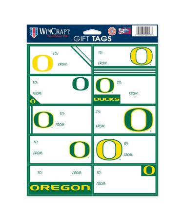 WinCraft NCAA-Gift Tag Sheet Oregon Ducks 8.5 x 11" Green