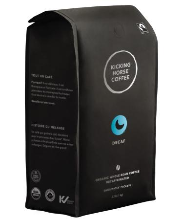 Kicking Horse Coffee, Decaf, Swiss Water Process, Dark Roast, Whole Bean, 2.2 Pound - Certified Organic, Fairtrade, Kosher Coffee, 35.2 Ounce Decaf - Dark Roast 2.2 Pound (Pack of 1)