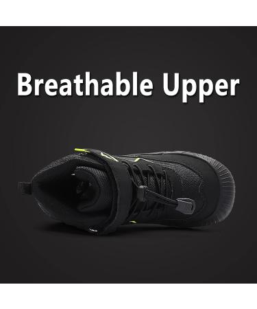 FLIOZY Kids Hiking Boots - Anti Collision Non Slip Outdoor Trekking Sneakers 2.5 Little Kid Black - Buy Online on GoSupps.com