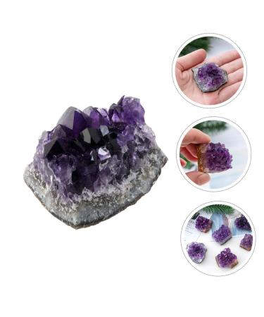 MUCKLILY Purple Ornament 2pcs Amethyst Cluster Chips Natural Crystal Decoration Natural Crystal Ornament Various Ornaments - Buy Online on GoSupps.com