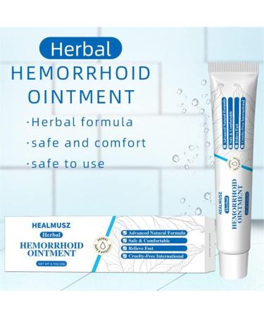 2pcs Healmusz Natural Herbal Hemorrhoids Ointment 20g Healmusz Hemorrhoid Ointment Organic Herbal Hemorrhoid Cream-Soothes Swelling Itching Pain (2PCS) - Buy Online on GoSupps.com