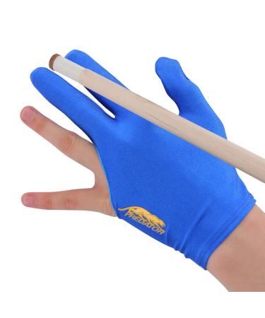 JOONOR Unisex Quick-Dry Breathable Billiard Gloves,Billiard Glove Shooters Snooker Cue Sport Glove for Left and Right Hand Blue