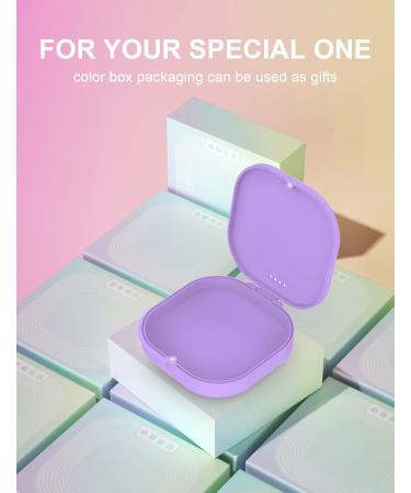 HEMILAB Purple Dream Retainer Case - Slim Aligner Case with Vent Holes for Invisalign - Includes Removal Tool and Brush - Cute Mouth Guard Case - Buy Online on GoSupps.com