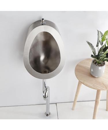 304 Stainless Steel Urinal Urinal Wall-Mounted Male Urinal Public Toilet Urinal Small Vertical Toilet Suitable for Home Hotel School - Buy Online on GoSupps.com