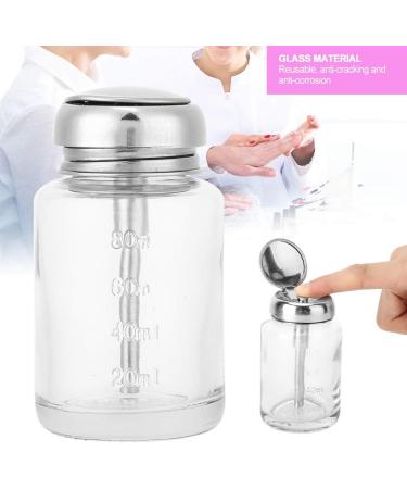 Gel Polish Remover Nail Polish Remover Pump Dispenser Empty Press Glass Bottle Liquid Container for Manicure Makeup Remover Nail Art(80ml) - Buy Online on GoSupps.com