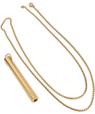 Mindful Breathing Necklace Prevent Skin Fading Reduce Anxiety Relieve Stress Increase Lung Volume For Men For Daily Wear (Gold Color) - Buy Online on GoSupps.com
