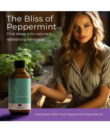 Buy 100% Pure Peppermint Essential Oil - Scentinal Premium 4oz (120ml) Natural & Undiluted with Eyedropper for Aromatherapy - Buy Online on GoSupps.com