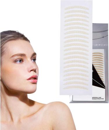 Eyelid Tape Invisible Lace Double Eyelid Lift Stickers Breathable Invisible Eyelid Lifter Tape Natural Slim Double Eyelid Tapes For Saggy Hooded Droopy Uneven Mono-eyelids Bairong Simulation Lace Double Eyelid Sticker (Half Moon S - Buy Online on GoSupps.com
