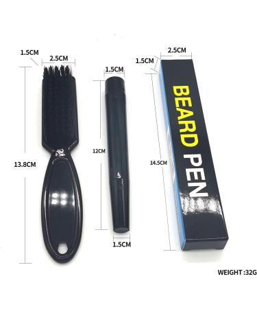  Bprtcra Water and Sweat Resistant Beard Pencil for Men - Ideal for Effectively Repair Face Hair - Waterproof and Sweat Resistant Solution - Black - Buy Online on GoSupps.com
