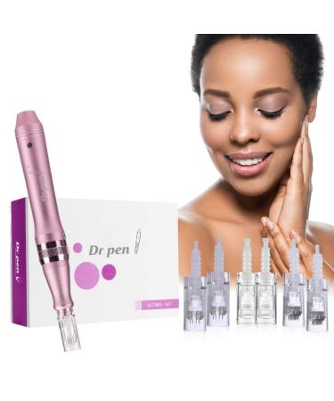 Dr. Pen Ultima M7 Professional Kit - Authentic Multi-function Wireless Derma Beauty Pen - Trusty Skin Care Tool Kit - 12pins (0.25mm)  2 + 36pins (0.25mm)  2 + Round Nano (0.25mm) x2 Cartridges