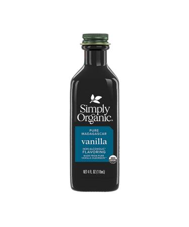 Simply Organic Madagascar Vanilla Non-Alcoholic Flavoring Farm Grown  4 fl oz (118 ml)