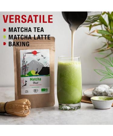 ORIGEENS Organic Japanese Matcha Tea - Blend from Shizuoka and Kagoshima - Organic Matcha Green Tea Powder - Matcha Powder 80g Bag - Buy Online on GoSupps.com