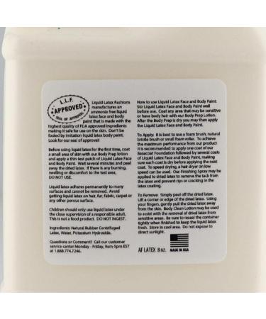 Liquid Latex Fashions: Ammonia-Free Fluorescent White Body Paint - 8 oz for Halloween Art Theater Cosplay & Parties - Buy Online on GoSupps.com