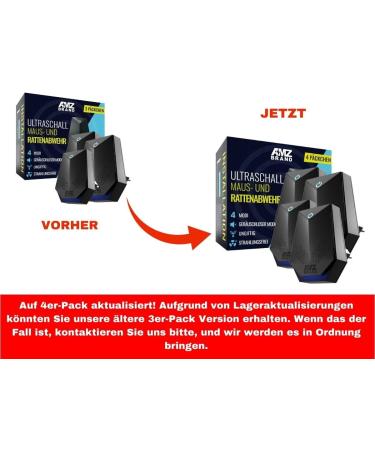 AMZ Brand Ultrasound Mice Defense - 4 Pack | Non-Toxic Effective Rat Control | 4 Working Modes & Quiet Operation - Buy Online on GoSupps.com