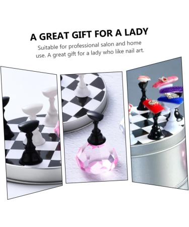 Beatifufu 1set Manicure Practice Base Magnetic Mount Nail Art Holder Retro DIY Nail Tip Stand Nail Art Practice Holder Magnetic Holder Nail Beauty Stand Magnetic Nail Manicure Tool Metal 9.2x4.8cm Assorted Color - Buy Online on GoSupps.com