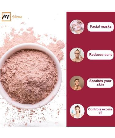 mGanna 100% Natural Rose Clay/Pink Kaolin Clay Powder 454 g / 1 lbs for Skin Tightening Facial Masks Creams Face Masks and Soap Making - Buy Online on GoSupps.com