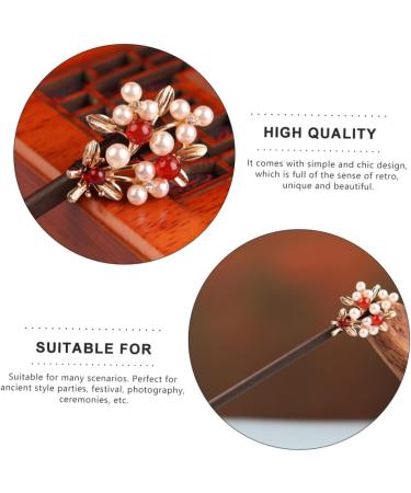 Beatifufu 1pc Vintage Pearl Hairpin Ancient Hair Chopsticks Hair Sticks for Buns Pearl Hair Accessories Japanese Decor Rhinestone Hair Clips Asian Crystal Flower Agate Japanese-style Bride - Buy Online on GoSupps.com