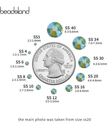 Buy Beadsland 1440 Pieces Flat Back Rhinestones - Light Green Nail Crystals (SS3 1.3-1.4mm) for Stunning Nail Art - International Shipping Available - Buy Online on GoSupps.com