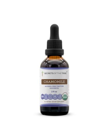Chamomile USDA Organic | Alcohol-FREE Extract High-Potency Herbal Drops Digestion and Calming | Made from 100% Certified Organic Chamomile (Matricaria Recutita) Dried Flower 2 oz 2 Fl Oz (Pack of 1)