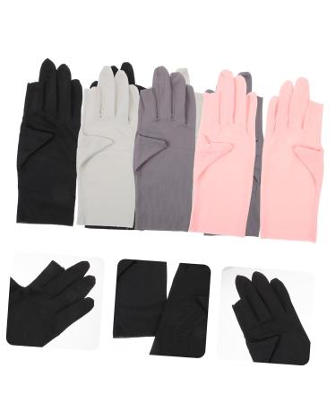 Housoutil 4 Pairs nail UV gloves nail gel Nylon Nail supplies breathable thin section Anti-UV summer sun protection gloves nail protection nail art accessory Accessories gel - Buy Online on GoSupps.com