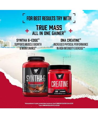 BSN True Mass All-In-One Gainer Protein and Carbohydrate Powder with Creatine Glutamine Vitamin D and Zinc Muscle Gain and Recovery Workout Powder Strawberry Flavour 25 Servings 4.2 kg Strawberry 25 Servings (Pack of 1) - Buy Online on GoSupps.com