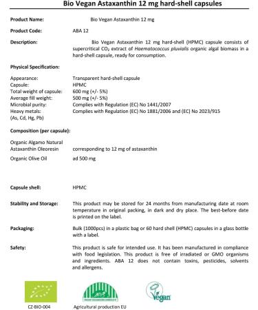 Forest Vitamin Astaxanthin 12mg - Natural Bio Antioxidant - 60 Vegan Oil Capsules for Health & Beauty - Buy Online on GoSupps.com