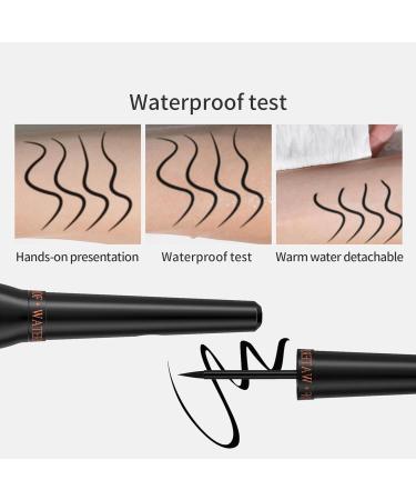 Liquid Eyeliner Waterproof Liquid Eye Liner | Long Lasting & Waterproof Makeup Eyeliner Black Eye Liner for Smudgeproof Eyeliners Eye Makeup Rowces - Buy Online on GoSupps.com