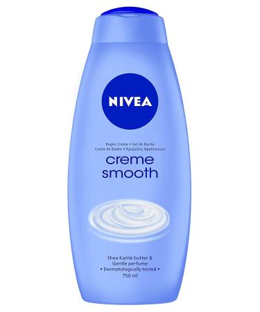 Nivea Bath Cream Body Wash Creme Smooth Shea Butter Scent - 25.36 Ounce (750ml) x Pack of 3