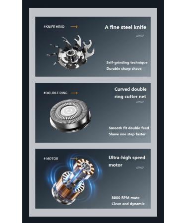 Men's electric shaver portable rechargeable electric shaver magnetic tip close at a stroke mini travel electric shaver full body bath smart razor (Cool Orange +1 blade head) - Buy Online on GoSupps.com