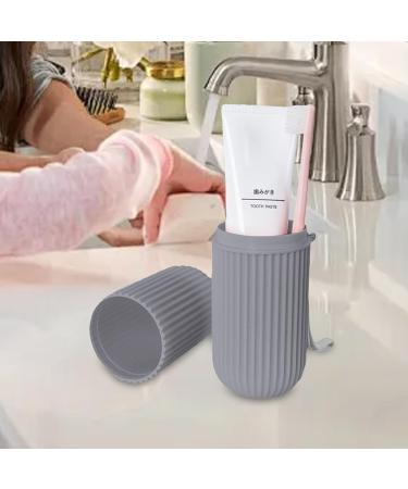 Buerfu Travel Toothbrush Case - Durable Gray Holder for Camp Travel & Business Trips - Buy Online on GoSupps.com