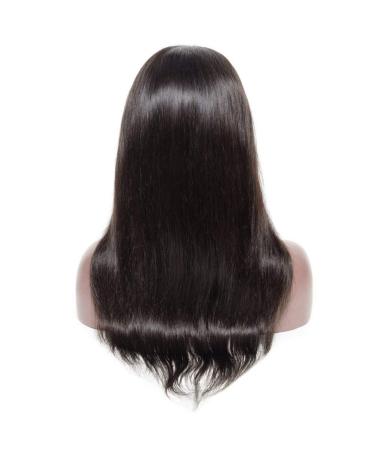 Lace Front Human Hair Wig - 16 Inch Pre-Plucked Brazilian Virgin Hair 150% Density Straight Wig for Women - Buy Online on GoSupps.com