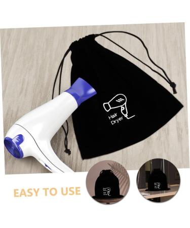 Gogogmee 2pcs Velvet Bag Hair Dryer Storage Hair Dryer Bag Travel Makeup Bag Hairdryer Bag Black Flannel - Buy Online on GoSupps.com