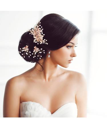 Mikinona 1 Set Leaf Pearl Hairpin Hairstyles Gold Hair Clips Hair Accessories for Women Wedding Hair Side Comb Pearl Hair Clips Hair Combs for Styling Accessory Hair Combs for Women Metal - Buy Online on GoSupps.com