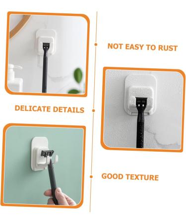 Osaladi 4-Piece Sticky Wall Hooks - Versatile Holder for Mains Plug Razor Shaving Racks & More | Durable Adhesive Hooks for Home & Travel - Buy Online on GoSupps.com