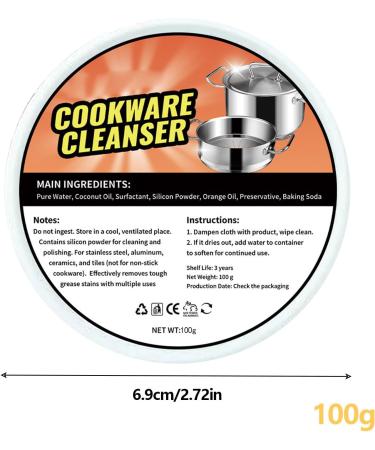 Cookware Cleaner Polishing Stove Cleaner Effective Kitchen Cleaner Powerful Oven Cleaner for Removes Calcium Lime Deposits Stubborn Rust Stains Jmedic - Buy Online on GoSupps.com