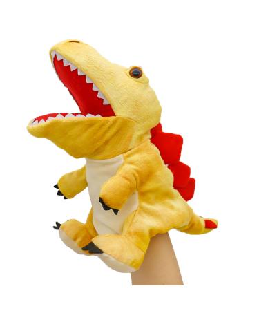 lilizzhoumax Simulation Stegosaurus Hand Puppet Plush Toy Stuffed Animal Plush Dinosaur Cute Role-Playing Child Interactive Early Education Toys Home Decoration Animal Toys Gift for Kids