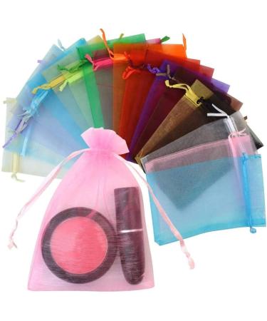 Bskifnn 50pcs Organza Bags 3.54''x4.33''(9x11cm) Satin Drawstring Organza Pouch Wedding Party Favor Gift Bag Jewelry Watch Bags 10-color - Buy Online on GoSupps.com