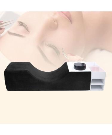 Muslates Eyelash Extension Pillow - Ergonomic U-Shaped Neck Support | Memory Foam Beauty Salon Pillow | Ideal for Eyelash Extensions - Black - Buy Online on GoSupps.com