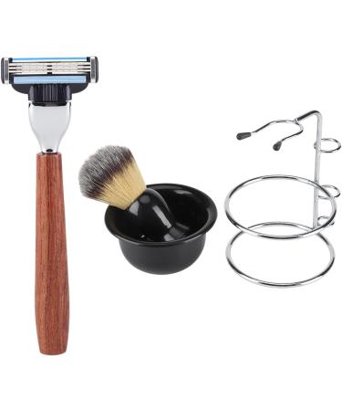 Boxwizard 4-Piece Razor Set - Premium Shaving Kit with Stainless Steel Stand Holder & Brush Bowl - Perfect for an Effortless Shave - Buy Online on GoSupps.com