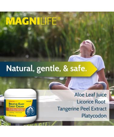 MagniLife Breathe Easy Chest Cream - Natural Chest Rub for Coughing, Congestion & Aches - 4oz - Buy Online on GoSupps.com