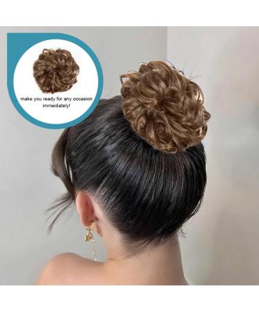 CPJJ 1 item Fluffy meatball head Hair ponytail extension Fake ponytail Hairpiece Hair Ribbon Ponytail Extensions Hair Extensions Wavy Curly Messy Hair Bun Extensions Donut Hair Chignons(B) - Buy Online on GoSupps.com