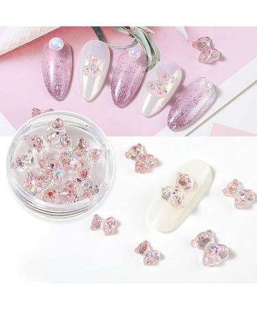 6pcs 3D Cute Bear Resin Nail Art Decorations In 3 Sizes Ornaments Manicure Tips 3D Nail Art Decor - Buy Online on GoSupps.com