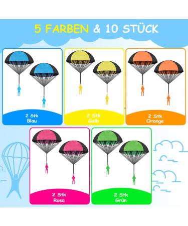 Shop Bbjinronjy 10-Piece Kinder Parachute Toys | Exciting Outdoor Hand Throw Army Men | Perfect Air Toys for Kids & Adults - Buy Online on GoSupps.com