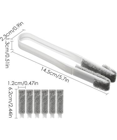 Shakven Window Blind Cleaning Brush | Hand-Held Window Shutters Dusterl - with 6 Replacement Heads Hand-Held Window Shutters Duster for Door Track Window Track - Buy Online on GoSupps.com