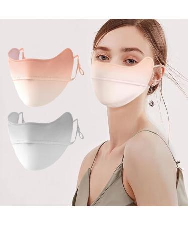 CCAIPU 2Pcs Face Mask for Sun Protection Reusable Washable Breathable Face Mask UV Protection Face Cover Motorcycle Cycling Sport Mask for Outdoor A-Pink/Grey - Buy Online on GoSupps.com