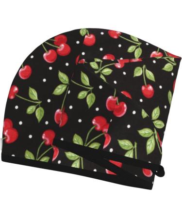 Hair Towel Wrap - Quick Drying Hair Turban with Button | Sweet Red Cherry Color - Buy Online on GoSupps.com